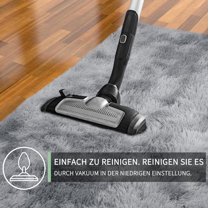 Килим Sour Lemon Hochflor сірий для вітальні, спальні, дитячої, 160x230 см, мобільний, антиковзаючий, плюшевий, сучасний