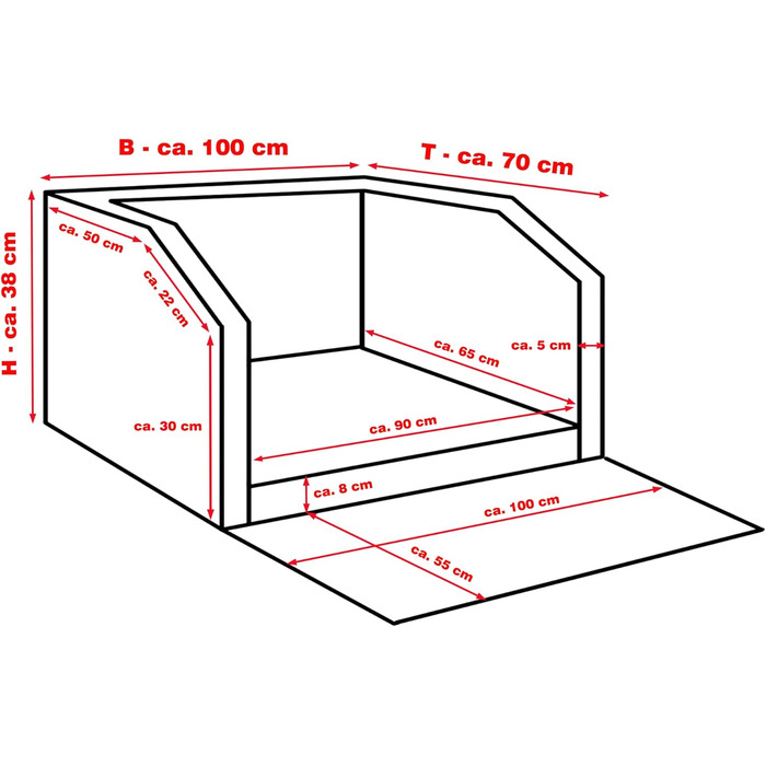 CopcoPet Автомобільне ліжко для собак у багажник 100x80x38 см, штучна шкіра, захист багажника, водовідштовхувальне, стійке до подряпин, нековзне, з захисним покривалом, для подорожей (Синій/Сірий)