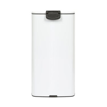 Сміттєвий відер з педаллю Harbour Housewares, 30 л, квадратний, нержавіюча сталь, білий, для кухні