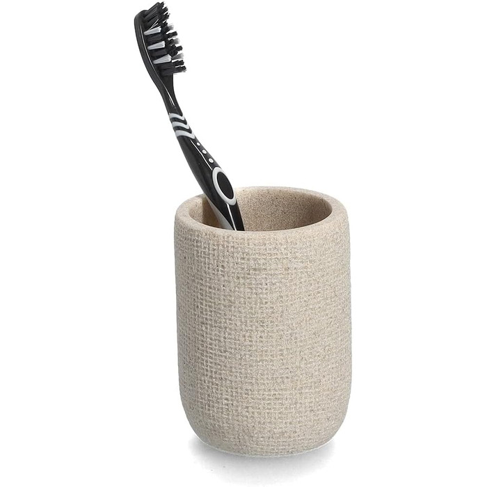 Миска для мила Zeller 18930 Natural з полірезину, бежевого кольору (7,2 x 10 см)