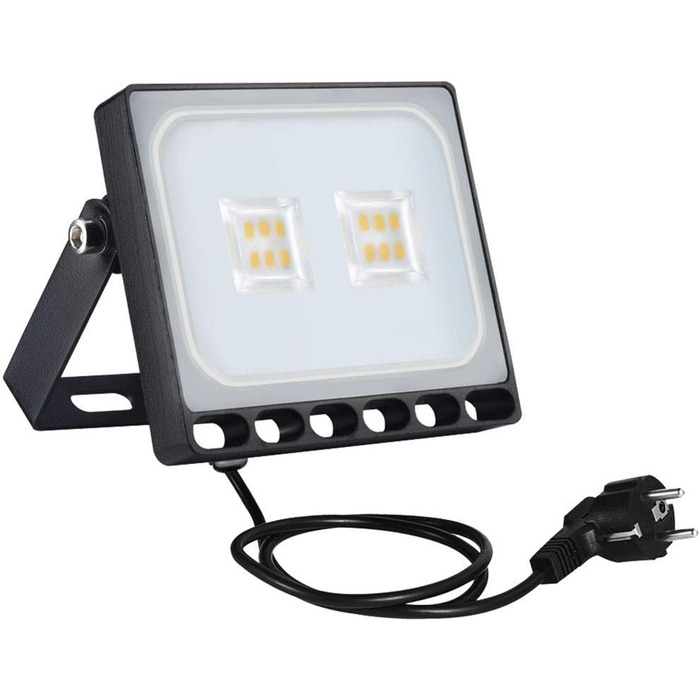 LED прожектор Sararoom для вулиці, 10Вт, 3000K тепле біле світло, 48 LED, 4000Лм, IP65 водостійкий, настінний світильник для саду, двору, гаража, спортмайданчика