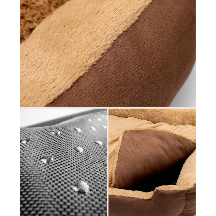 Килимок для собак Lionto з двостороннім подушками та антиковзною основою, 75x60 см, коричневий/бежевий