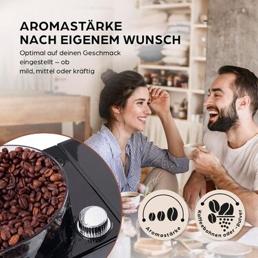 Кавомашина Barista Filterkaffeemaschine з регульованим млинком та термокружка | Функція підігріву, таймер 24 год та перманентний фільтр | Для 10 чашок кави | Кавомашина для зерен та меленої кави [Нержавіюча сталь] (8) Нержавіюча сталь (Pro Design) - Термо
