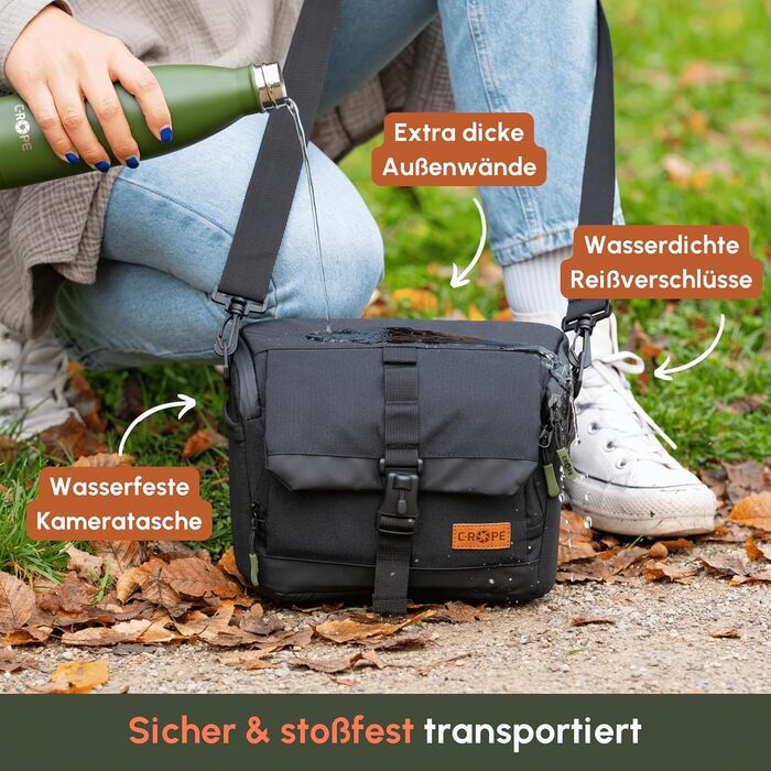 Водонепроникна сумка-чохол C-Rope для камери та фотообладнання, розмір M | Замість рюкзака