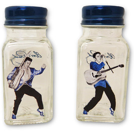 Midsouth Products Elvis Presley Salt and Pepper Shaker Set, Dancing Figures, 2-Piece Glass Shaker Set