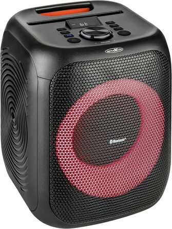 Reflexion PS09BT: Портативна Bluetooth-колонка для вечірок, DJ та караоке, 500 Вт, радіо UKW-PLL, світлодіодний ефект, мікрофон, акумулятор, чорний (PSX11BT)