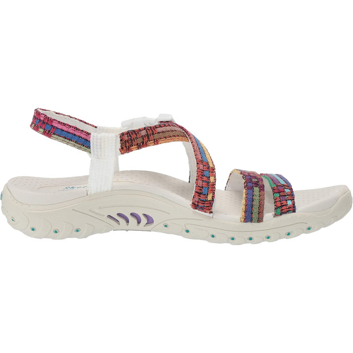 Сандалі жіночі Skechers Reggae Sew Me Boho плетені з ремінцями, білі (37 EU)
