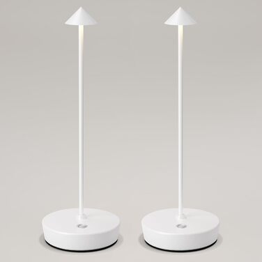 Бездротова LED-лампа для кемпінгу та дому IP54, акумулятор 6000mAh, торшер для столу, нічна лампа, сенсорне керування (2 шт.)