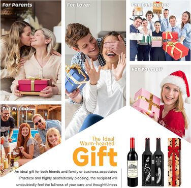 Набір викруток для вина, 5 шт. з пробкорізами та затискачами для пляшок. Подарунковий набір сомельє.