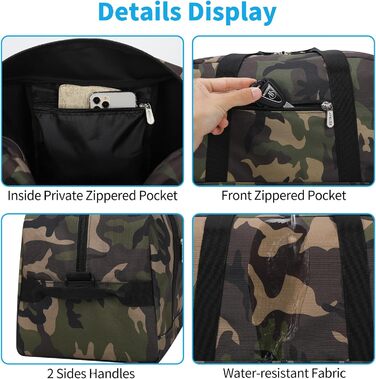 Спортивна сумка Mini Reisetasche 18л, дорожня сумка для фітнесу та школи, 35x20x25 см (Камуфляж, 14 дюймів)