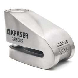 Замок на гальмівний диск KRASER KR114S для мотоцикла з сертифікатом SRA, протиугінний, подвійний замок 14 мм, 3 ключі, нагадувальний кабель, нержавіюча сталь