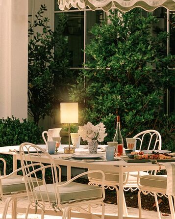 OCEST Настільна лампа на акумуляторі, сенсорне керування, регульована яскравість, для дому, кухні, тераси, їдальні (античне латунь-льон), плафон з шовку 41,5 см