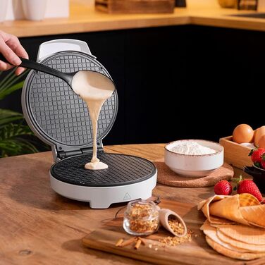 Вафельниця Cecotec Fun Gofrestone з антипригарним покриттям RockStone, регульований термостат, великі вафлі, 1200 Вт (форма кегли).