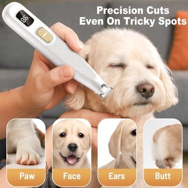 Триммер для лап собак Leise: професійна машинка для стрижки з LED-підсвічуванням, водонепроникний, USB-зарядка, для собак та котів