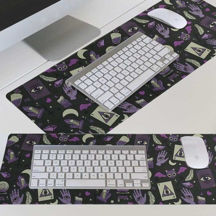 Мат для миші Sakura XL чорний з квітами сакури, 31.5 x 11.8 дюймів