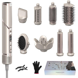 Мультистайлер для волосся AirStyler 1600W з 110000 RPM мотором: фен, плойка, насадки для укладки, дифузор, щітка