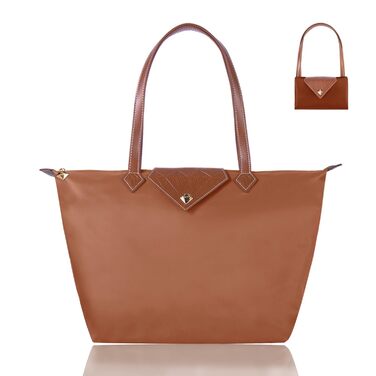 Велика жіноча сумка-шопер водонепроникна чорного кольору для подорожей, офісу та покупок (Rost, L)