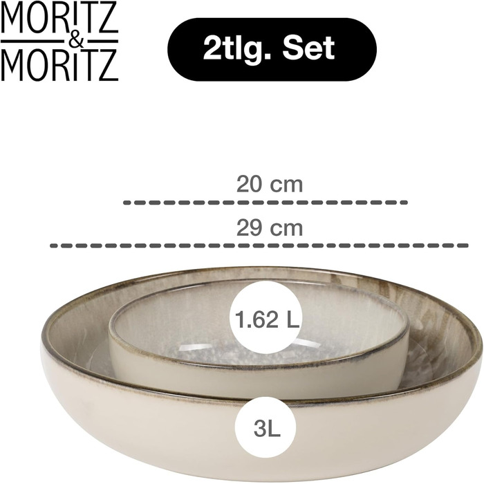 Набір посуду Moritz & Moritz BLOSSOM для 6 осіб (24 шт.) - Сучасний сервіз з іграшковим дизайном, легко миється. Включає тарілки, чашки, миски та сервіровочні тарілки (2 шт.)