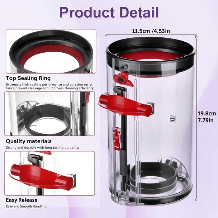 Фільтр HEPA для пилососа Dyson V11/V15 Torque Drive Animal (комплект 2 шт.) - миючий, змінний #DY-970013-02