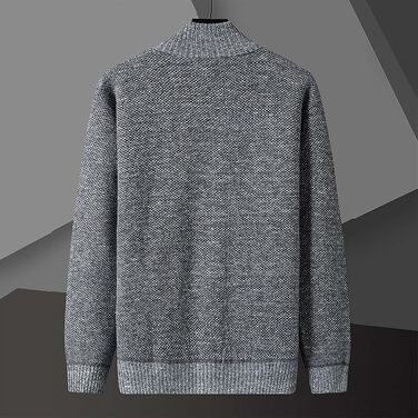 Кардиган чоловічий з кишенями, в'язана куртка чоловіча на блискавці, світшот без капюшона, пуловер-куртка однотонний, флісова куртка, сучасний теплий кардиган, пуловер, осінній жакет для костюмних штанів, розмір M, світло-сірий