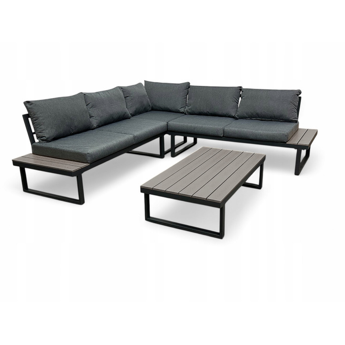 Комплект садових меблів Ideal Garden, метал, сірий, 3 предмети