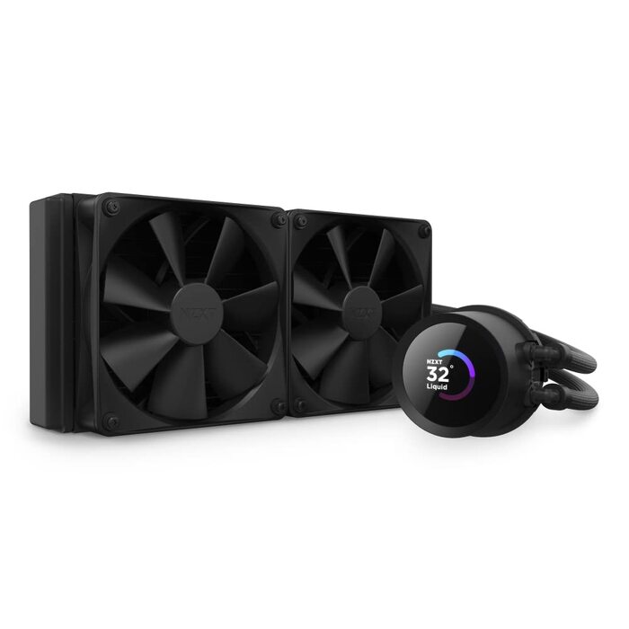 Рідинне охолодження процесора NZXT Kraken 280 RGB, 280мм, з LCD-дисплеєм, чорний