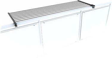 Сушарка для білизни Foxydry Duo антрацит 162 см для балкона, тераси, перил - розкладна, з нержавіючої сталі та алюмінію