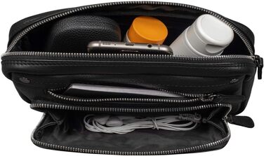 STILORD Сумка на пояс з екошкіри Vintage для чоловіків, жінок та дітей. Сумка через плече, на пояс, для подорожей, фестивалів, спорту. Чорний колір