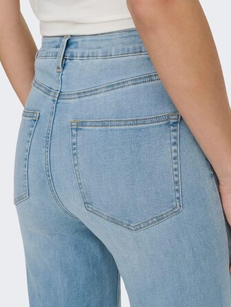 Джинси жіночі Only ONLJUICY-WAUW з широкими штанинами, висока талія, світло-синій денім (XS / 34L)