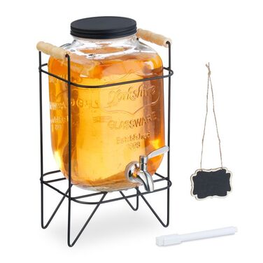 Relaxdays Drink Dispenser with Stand 5L