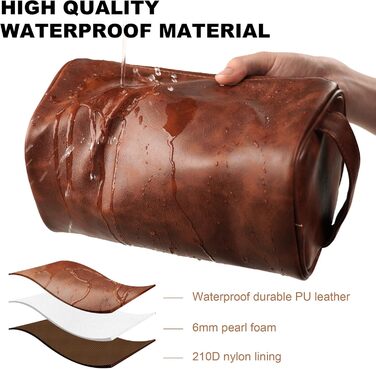 Чоловіча дорожня косметичка Easycosy з лазерним гравіюванням імені, шкіряна, для підвішування, стильна, ідеальна для подорожей, подарунок для тата, дідуся, колеги, на день Святого Миколая, червоно-коричнева