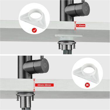 Змішувач кухонний висувний CECIPA з душем, нержавіюча сталь, 2 режими, 360° обертання, високий тиск, щіткова сталь (грашко-чорний)