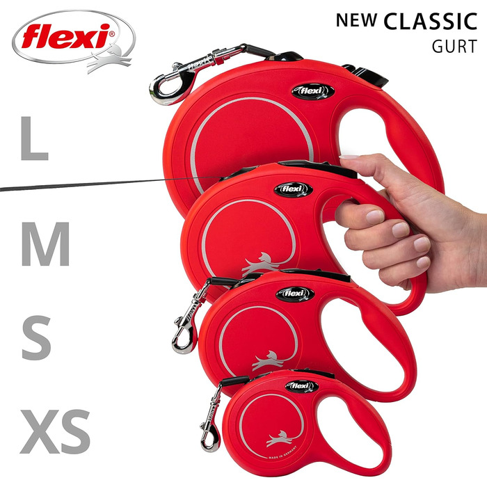 Flexi Classic L рулетка для собак до 50 кг (червона, 5 м)