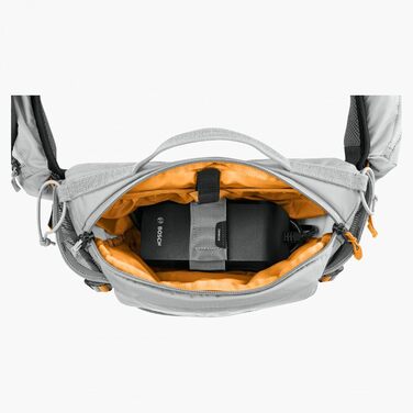 EVOC Hip Pack Pro E-Ride: Сумка на пояс для електровелосипеда (3L, AIRFLOW, Airo Flex, Ventі Flap, тримач для пляшки) сірого кольору