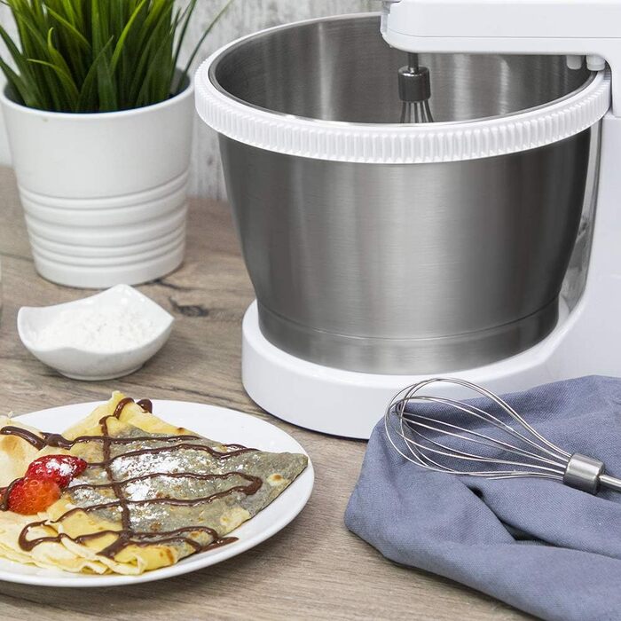 Міксер Cecotec PowerTwist 500 Full Steel: 500 Вт, 5 швидкостей + турбо, 3 насадки (міксер, гак, віночок), чаша 3.5л, сталь