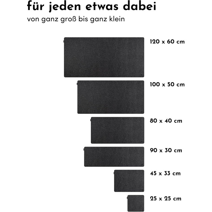 Підкладка під стіл FORMGUT з фетру (90x30 см, світло-сіра) - килимок для ноутбука, XXL мишка, підкладка на стіл, світло-сірий фетр 90 x 30 см