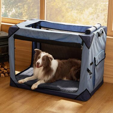 BEDSURE Washable Dog Mat - Large Dogs - 104x71 cm Washable Dog Cushion for Large Dogs, Sherpa Plush Dog Bed Large with High-Density Foam Filling, Dark Grey