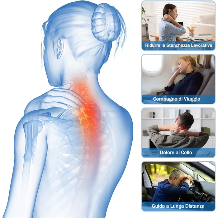 Подушка для шиї темно-сіра для подорожей: подушка-білочка, авто, літак, комплект для подорожей