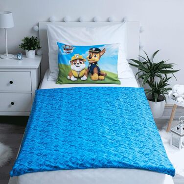 Бетліст для малюків JFabrics Paw Patrol, двосторонній, 100 x 135 см + 40 x 60 см, Маркус, Чейз, Рубен
