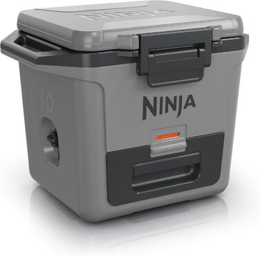 Ninja FrostVault Холодильник 28L, Преміум ізольована сумка-холодильник, зберігає лід до 6 днів, вбудований лоток для сухого льоду з температурою холодильника, вміщує 48 банок, Cloud White FB131EUWH, білий (сірий)
