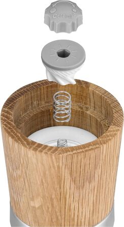 Солонка та перечниця WMF Ceramill Nature з дерева, керамічний механізм, для солі, перцю, чилі, порожня