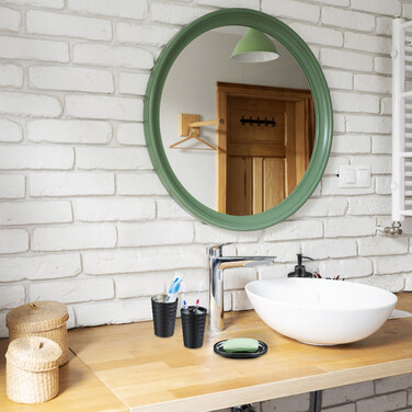 Relaxdays 4-Piece Bathroom Set Stainless Steel