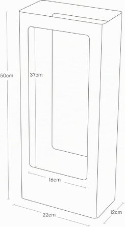 Вузька підставка для парасольок YAMAZAKI Tower зі сталі, на 8 парасольок, з силіконовим килимком та виймаючою піддоном, біла, 12 x 22 x 50 см