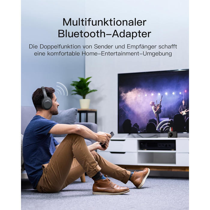 Inateck Bluetooth Аудіо Адаптер BR2001: Bluetooth 5.1, RCA/3.5mm AUX, для стереосистем та навушників