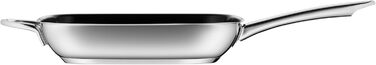 WMF Durado Grill Pan Induction, grilled, 28x28 cm, Induction Steak Pan, Cromargan stainless steel coated, ceramic coating, oven-safe