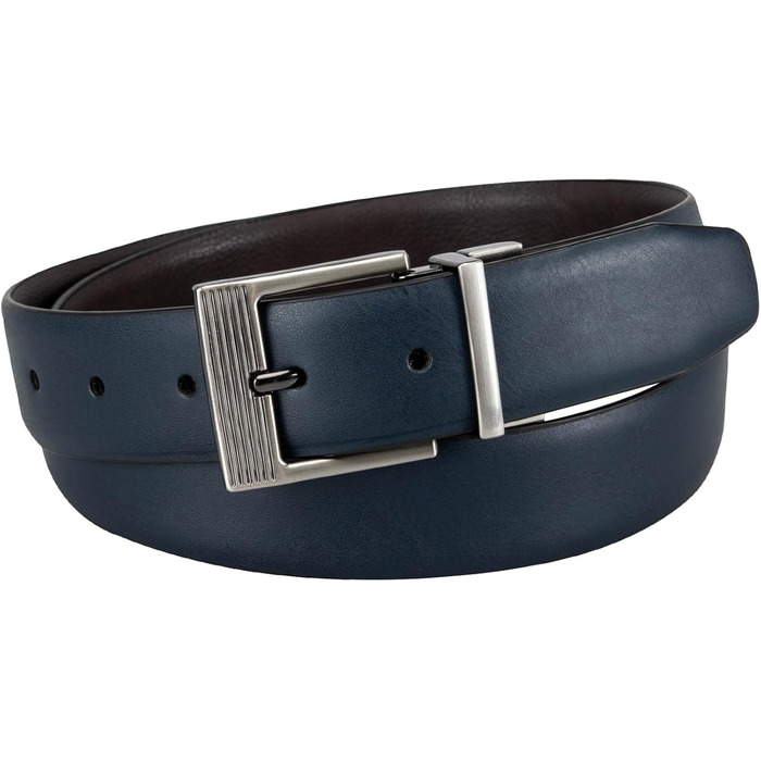 Ремінь Kenneth Cole REACTION чоловічий двосторонній, синій/чорний (34-36)