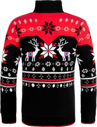 Чоловіча в'язана жилетка Nebuus SVERRE, тепла та практична жилетка (S, чорно-червоний)