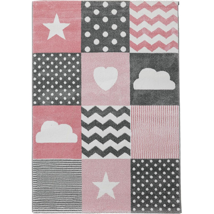 Дитячий килим круглий Elefant Design, короткий ворс, для дівчаток та хлопчиків, антиалергенний, м'який, синьо-сірий, 120 см. Килим в дитячу кімнату