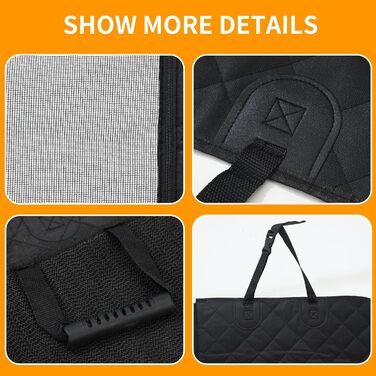 Захист для заднього сидіння автомобіля для собак, водовідштовхувальний, неслизький, з боковинами та віконцем, 137 x 147 см