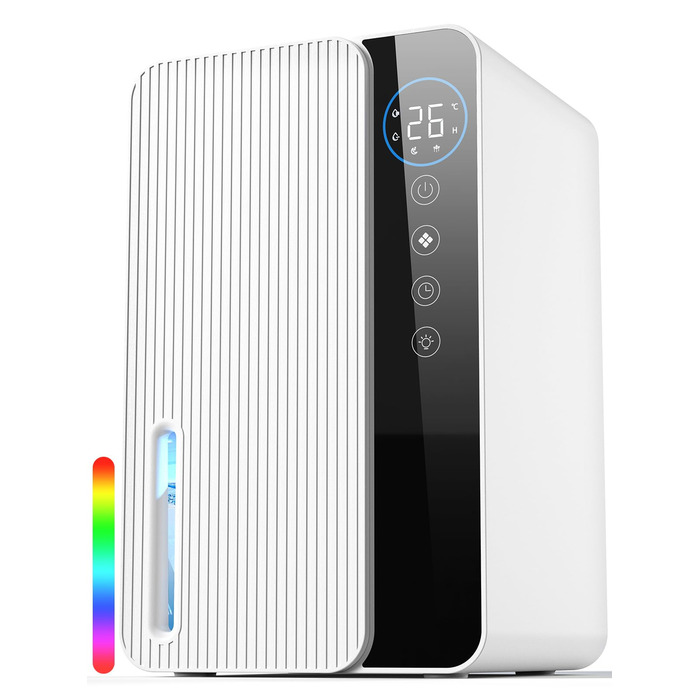 Електричний осушувач повітря 1800 мл, енергозберігаючий, для спальні та ванної кімнати, 22,5W, тихий режим, таймер, автовимкнення (550 мл/день)